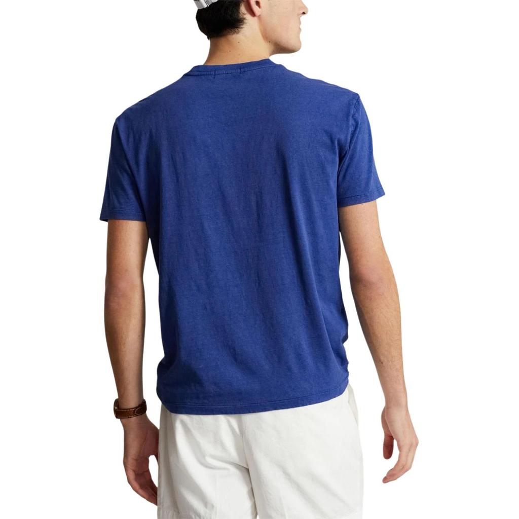 Polo Ralph Lauren Color Blocked Fitted Crew Neck Short Sleeve T-Shirt Men Tops Blue 710835756-022