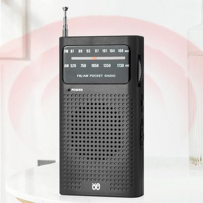 Full Band AM FM Radio Battery Powered Analog Radio 3.5mm AUX Compact Radios Player Telescopic Antenna for Running Camping Travel