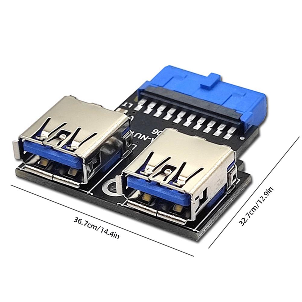 Motherboard Plug Adapter 19Pin To Dual USB 3.0 A Type-C Port Female Socket for WIN XP/7/8/LINUX/