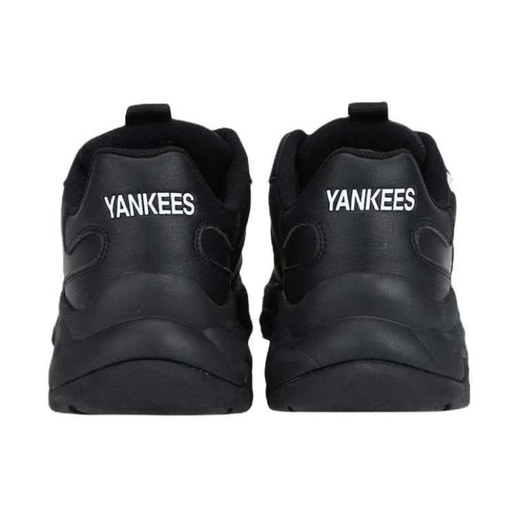 MLB Big Ball Chunky Synthetic Leather Retro Print Height Increasing Low Top Dad Shoes Unisex sneakers Black White 3ASHC101N-50BKS