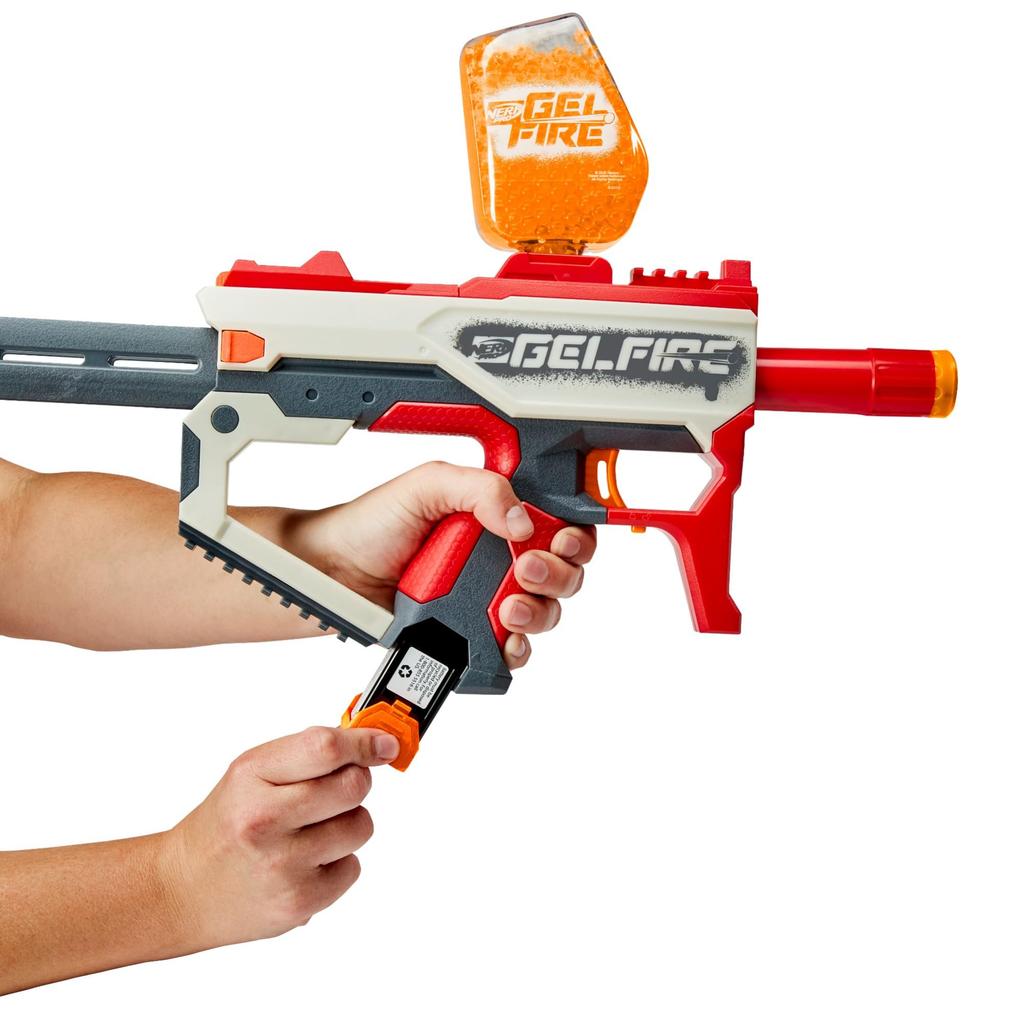 Hasbro Nerf PRO Gelfire GELFIRE Mythic Electric Blaster 1600 Gel 800 Gel Balls Rechargeable Protective Ages 14 and Authentic & Balls, Bottle, Battery,