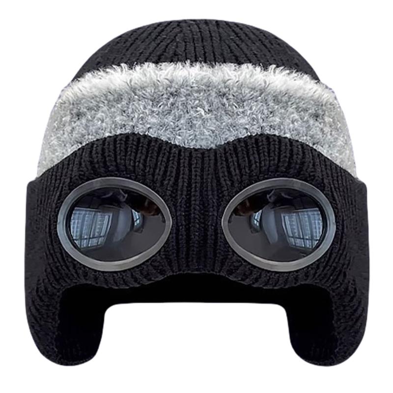 Pilot Sunglasses Knitted Hat Stylish Warm Soft Comfortable Hat Fashion Hat for Winter Warmth and Fashionable