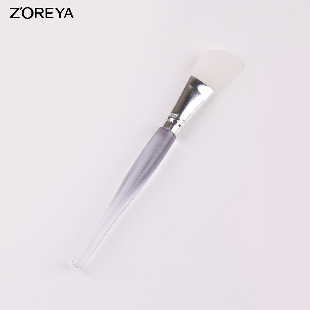 

Красота макияжа белая силиконовая кисть для маски прозрачная ручка мягкая наклонная маска для головы инструмент кисть для макияжа facial mask brush