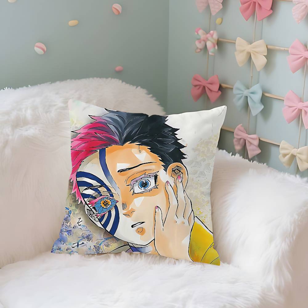 Anime DDemon Slayer AAkazaS Cute Case Plush Fabric Soft Pillowcase Double Sided Print Cushion Cover Household Gifts