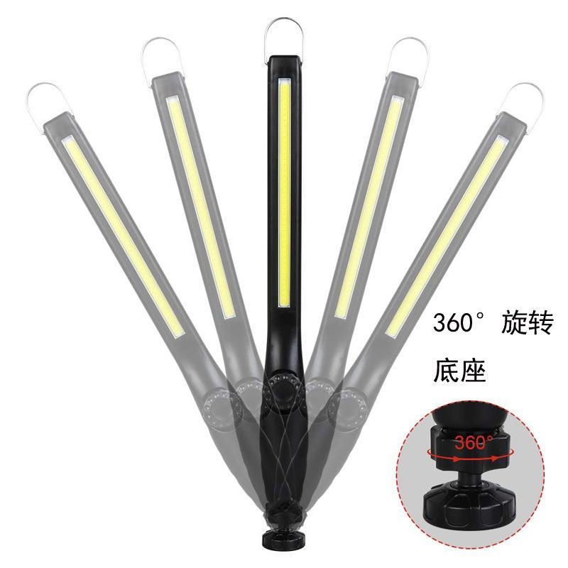 COB LED Taschenlampe Magnetische Arbeit Licht USB Aufladbare Taschenlampe Haken Tragbare Laterne Inspektion Licht Camping Auto Reparatur Lampe