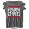 Run DMC Ladies Burn Out T-Shirt: DMC Logo (X-Large)