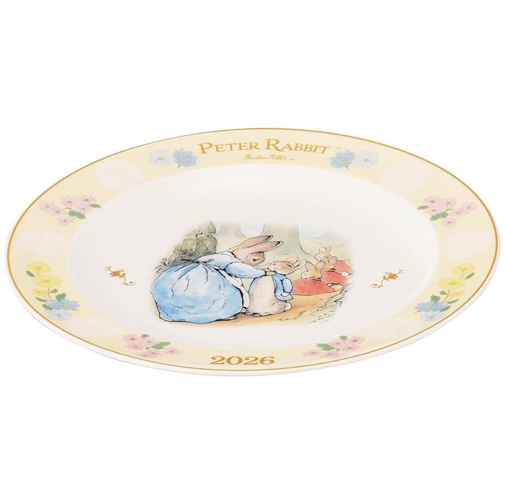Yamaka Shoten Peter Rabbit 2026 Years Plate (Diameter approx. 20cm) Character Goods Gift Tableware Made in Japan PR2026-YP