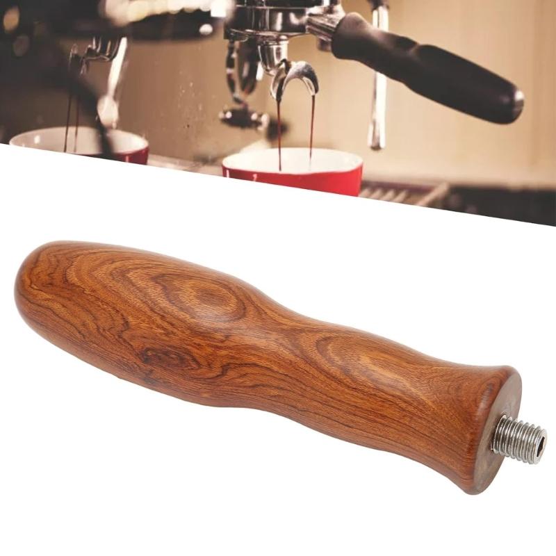 Wood Coffee Portafilter Handle with Ergonomic Grip M10 Coffee Filter Handle Easy Installation and Maintenance Enduring