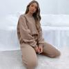 Autumn Women's Tracksuit O-neck Oversize Classic Solid Sweatshirts Two Piece Set Women Casual Trouser Suits for Women Streetwear