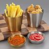 Stainless Steel Kitchen Dipping Sauce Bowl Golden Silver Ketchup Fries Cup Seasoning Dish Hot Pot Condiment Tray Tablewar