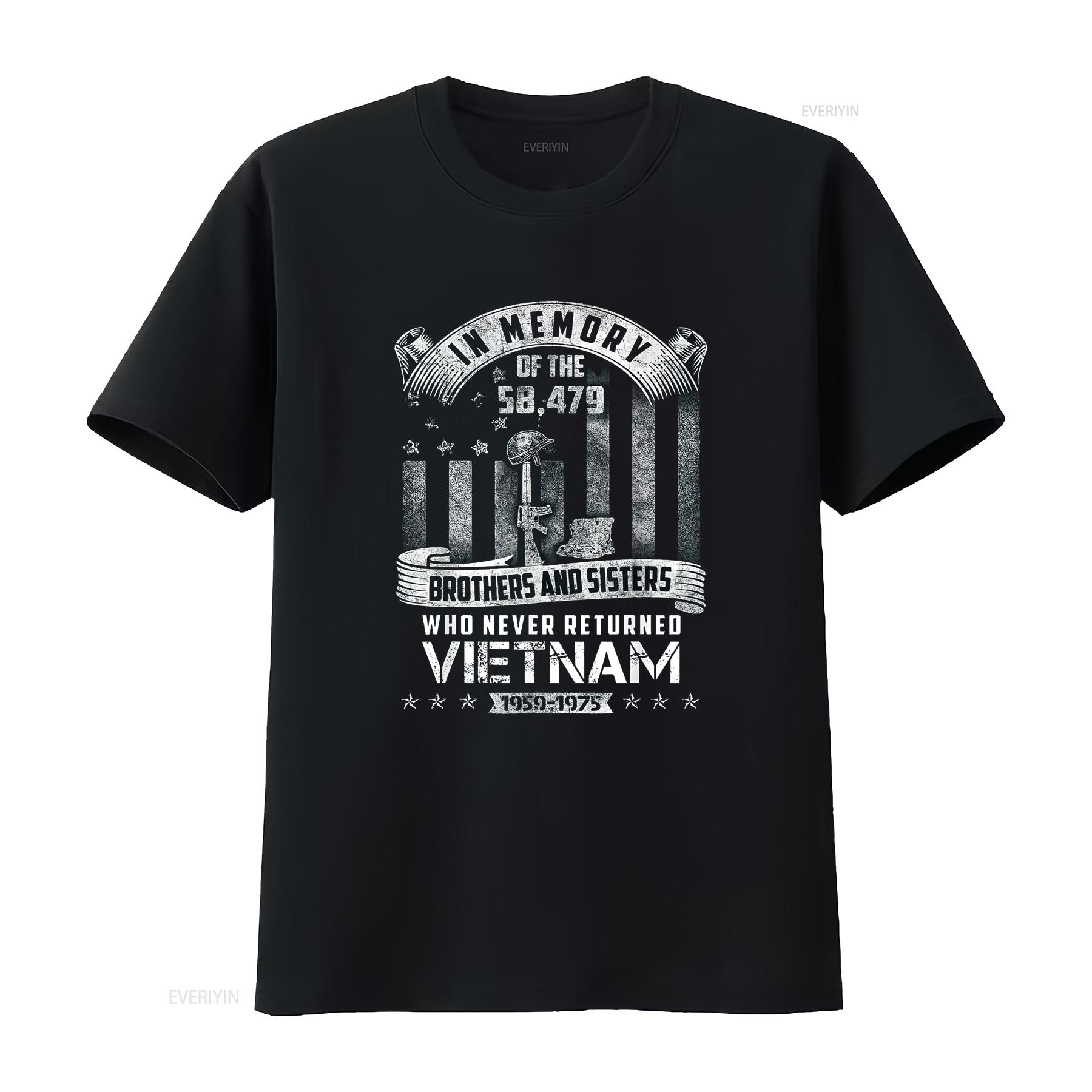

Womens In Memory Of Vietnam Veteran T Shirt Black 2XL vintage Washed homme Breathable Soft Unisex Stretched Stylish Comfortable 4XL