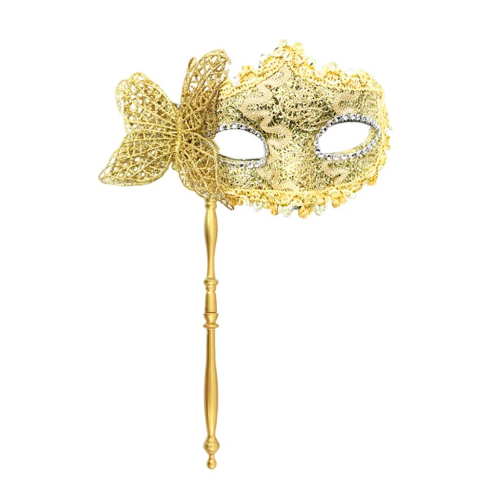 Venetian Party Handheld Masquerade Masks Stick Side Butterfly Festival Costume Party Mardi Gras Masks Carnival Party