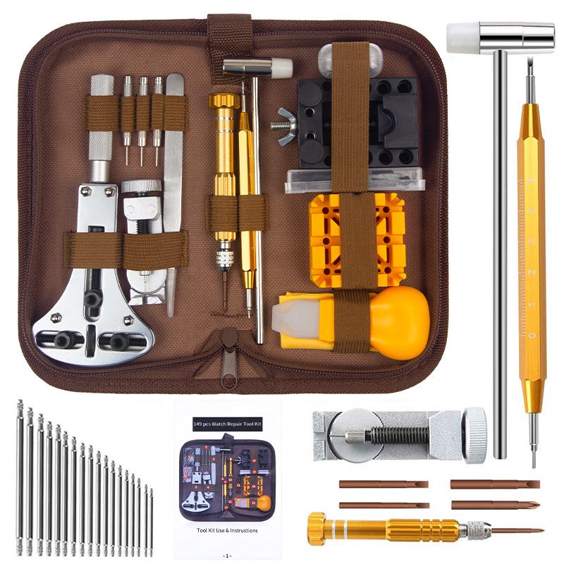 Watch Repair Tool Kit: Disassembly, Band Adjustment, Back Cover Opening, Battery Replacement