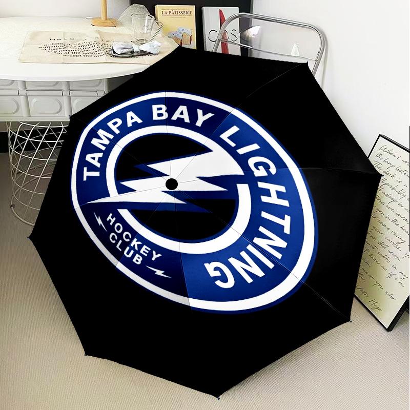 Bay Lightning Hockey Umbrella Folding Umbrella, Automatic Umbrella 8-Frame for Travel, Camping Use Gift for Halloween Christmas