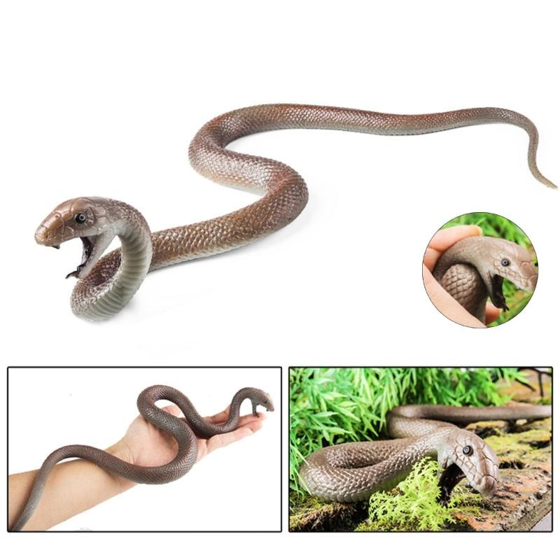 Weiches Gummischlangenmodell Realistisches Schlangen-Actionfigur-Spielzeug Solide Schlangenfigur für Halloween-Streich und Stressabbau