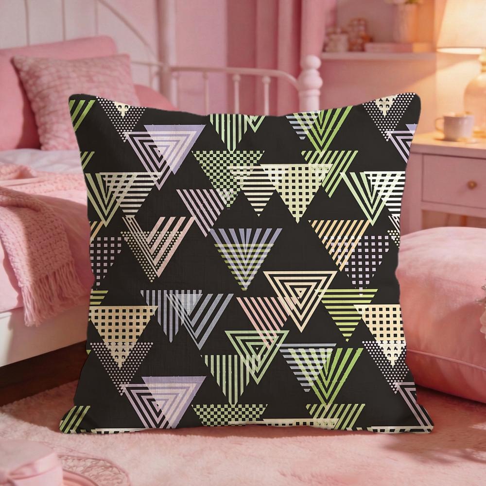 DecorTriangleS Cushion Cover Premium Comfort Reversible Pillow Cove Two In One Design for Any Room  Car Interior