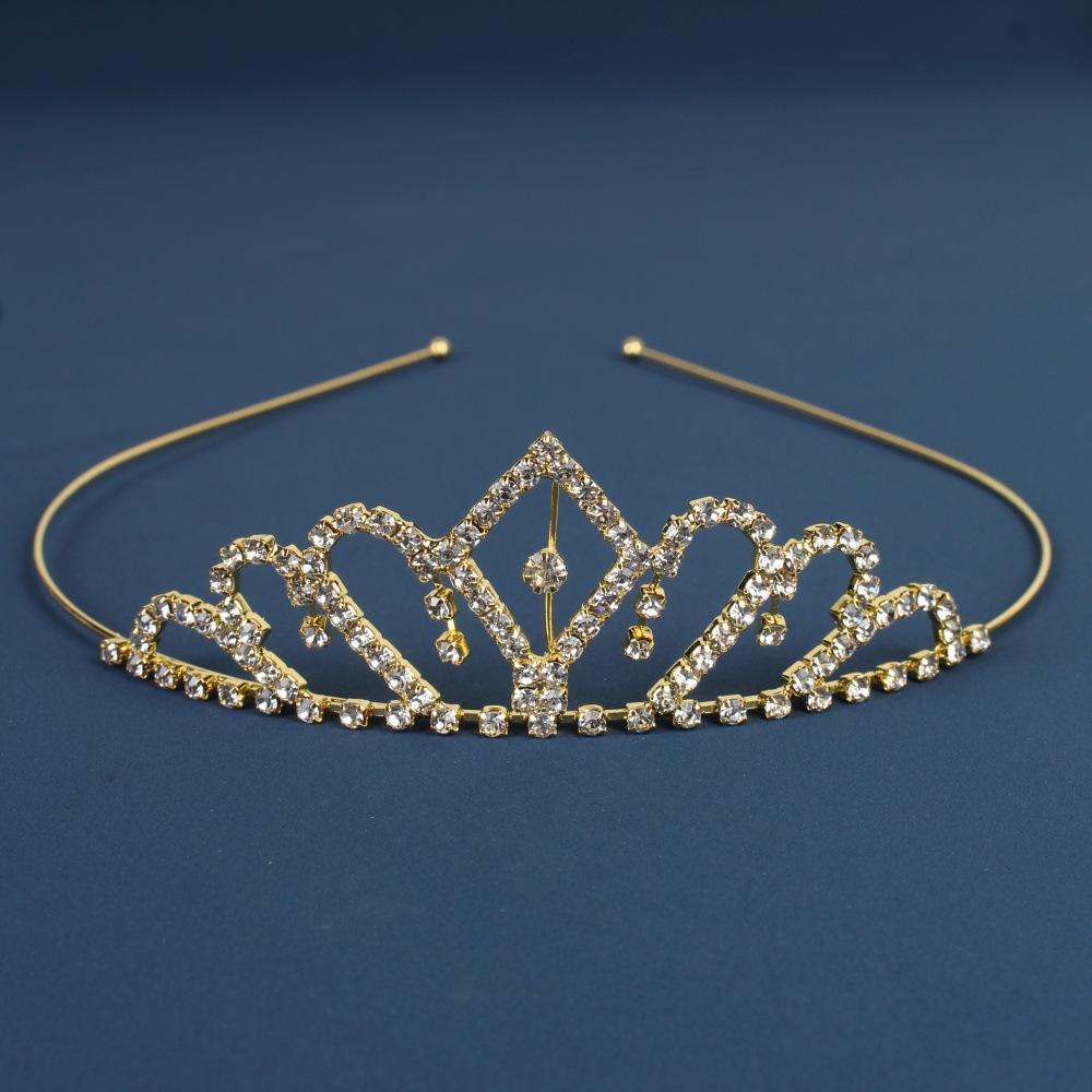 

Корейская версия детских аксессуаров для волос со стразами, головной убор для девочек, женская заколка-корона, ювелирное украшение на голову