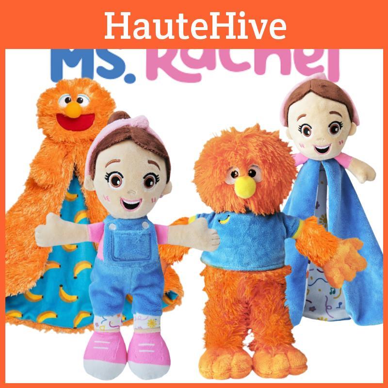 Adorável Boneca de Pelúcia Ms Rachel Brinquedo Macio Para Meninas Lovely Inteligente Companheiro Fofinho 30cm Com Macacão Azul