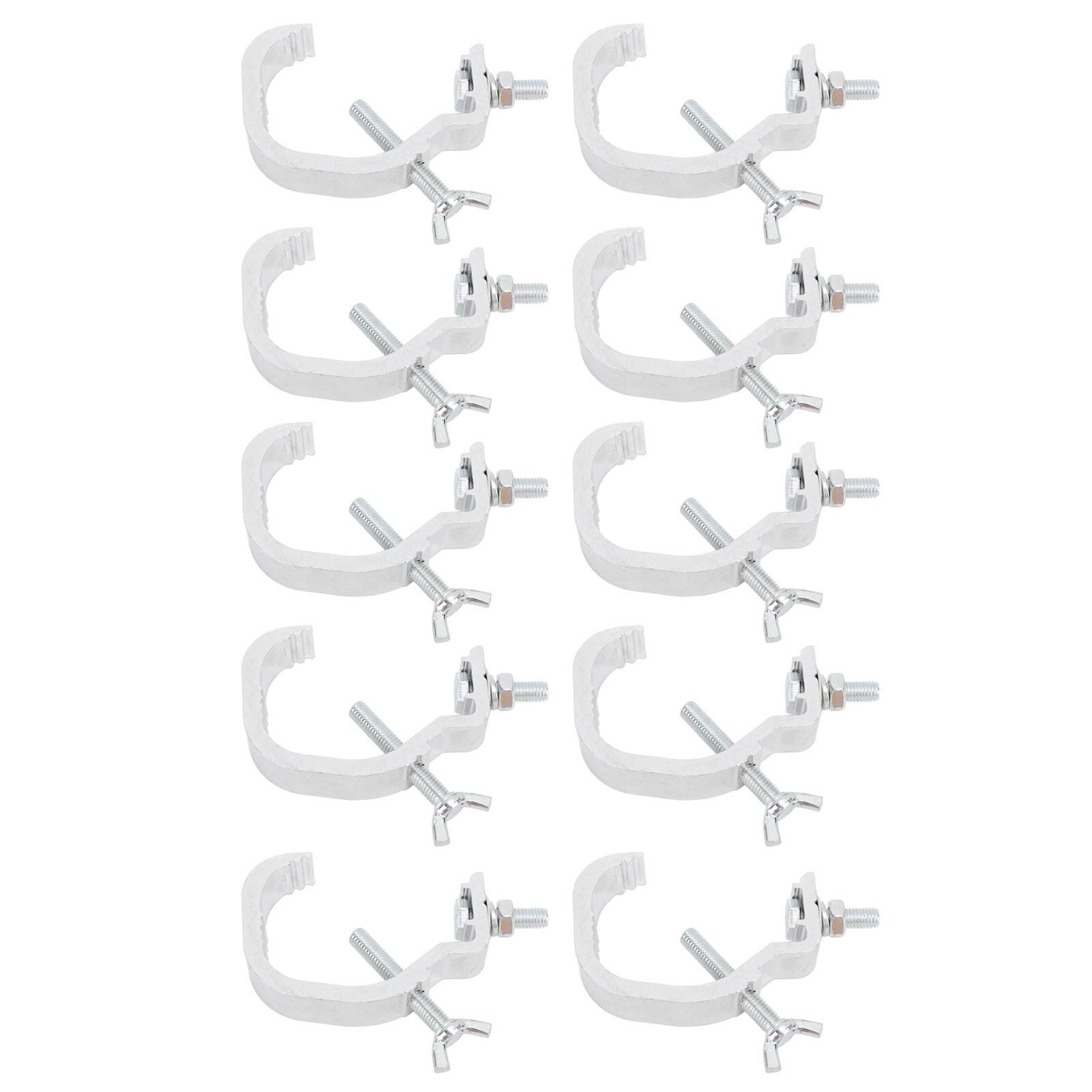 

Stage Light Clamp Safe Large Load Bearing Cast Aluminum Stage Lamp Hook Kit for Moving Head Light 10pcs
