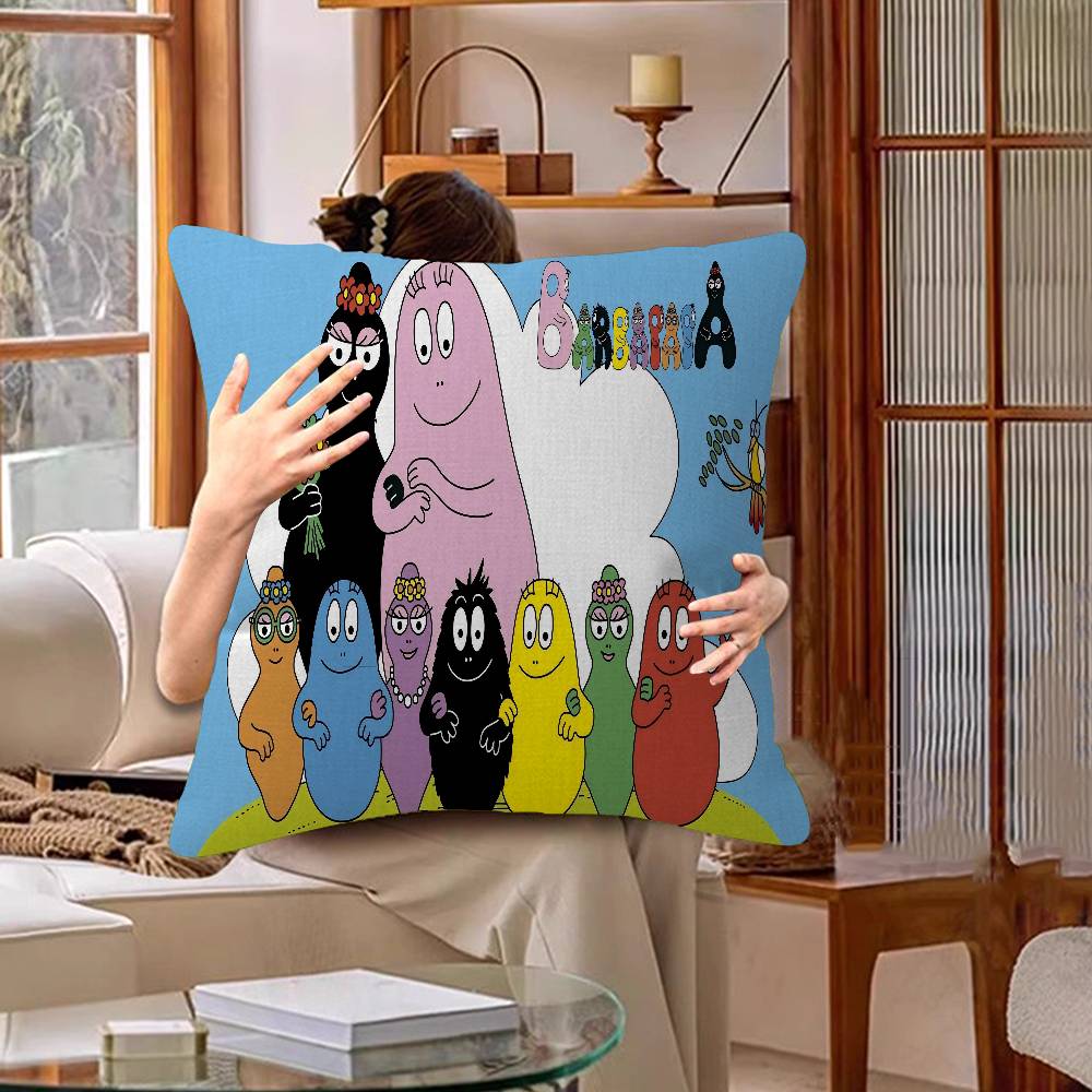 Barbapapa Cartoon Kissen Geschenke Heim Büro Einrichtung Schlafzimmer Sofa Auto Kissenbezug Hülle 45x45cm