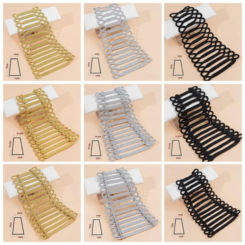 Large Size Clothing Applique Gold Cord Clothing Applique Patches Neckline Embellishment