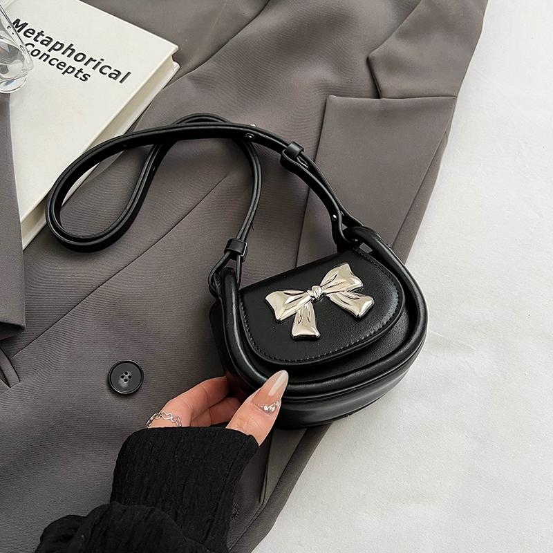 Mini Bow Flap Design Women Crossbody Bags Spring Summer Girls Pink Cute Lipstick Bag Fashion Versatile Lovely Purses