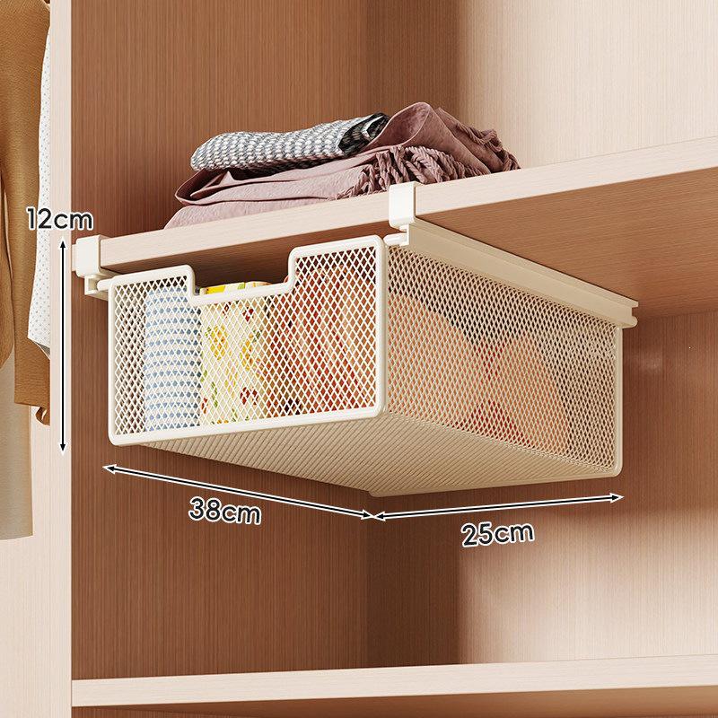 Wardrobe Hanging Shelf: No-Drill Wall-Mounted Storage Rack for Cabinet or Underwear Organization