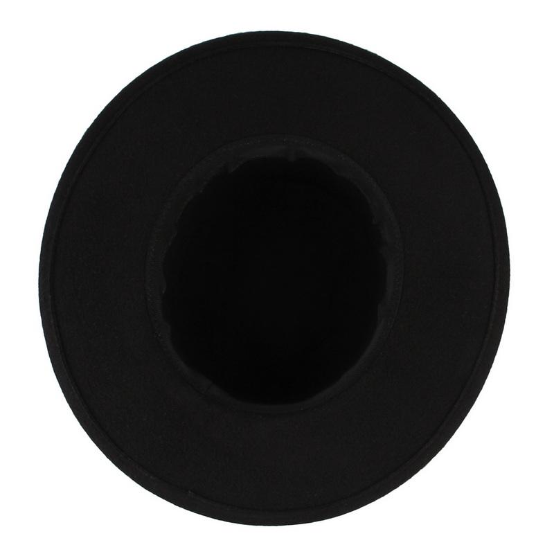 Retro Winter Autumn Women Felt Fedora Hats Belt Buckle Decorated Ladies Boater Hat Flat Brim Church Hats Women Elegant2023