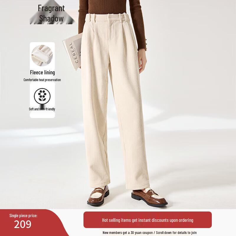 Xiangying Women s Straight-Leg Wide-Leg Casual Pants S