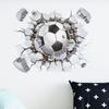 Adesivo da Parete Pallone da Calcio Coppa del Mondo 2026 che Rompe il Muro per Camera da Letto Soggiorno Corridoio Decorazione Casa