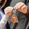 Monkey Plush Keychain Pendant with Metal Ring Soft Stuffed Animal Hugging Doll for Bags Keys Cute Monkey Gift Idea