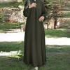 2024 Einfarbiges Langarm-Lockeres Kleid - Nahöstlicher Muslimischer Stil