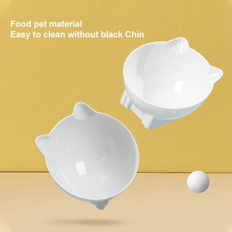 Non-slip Cat Bowl High Foot Dog Bowl 15° Neck Protector Cat Pet Food Water Bowl Pet Feeding Cup Pet Feeder Bowl