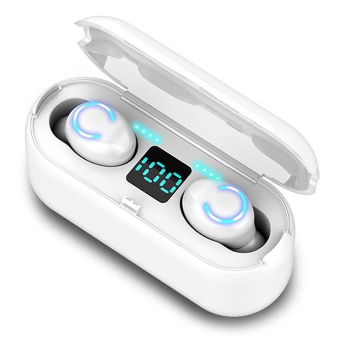 Écouteurs sans fil TWS - NEUF - F9-8 - Bluetooth 5.0 - IPX7 - 3500mAH