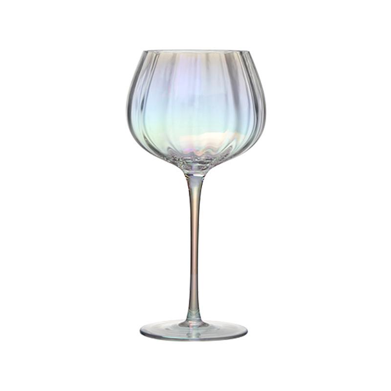 1/2PCS Light Luxury Creative Prism Colorful Red Wine Glass Household Goblet Electroplated Crystal Glass Wine Glass Wine Set