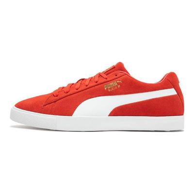 Série Suède Décontracté Confortable Tige Basse Chaussures de Golf Homme sneaker Rouge 379823-01