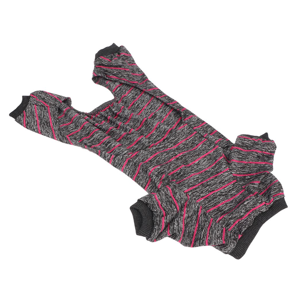 Dog Striped Pajamas Thin Breathable 4 Legs Pet Pajamas Dog Apparels for Summer Home XL