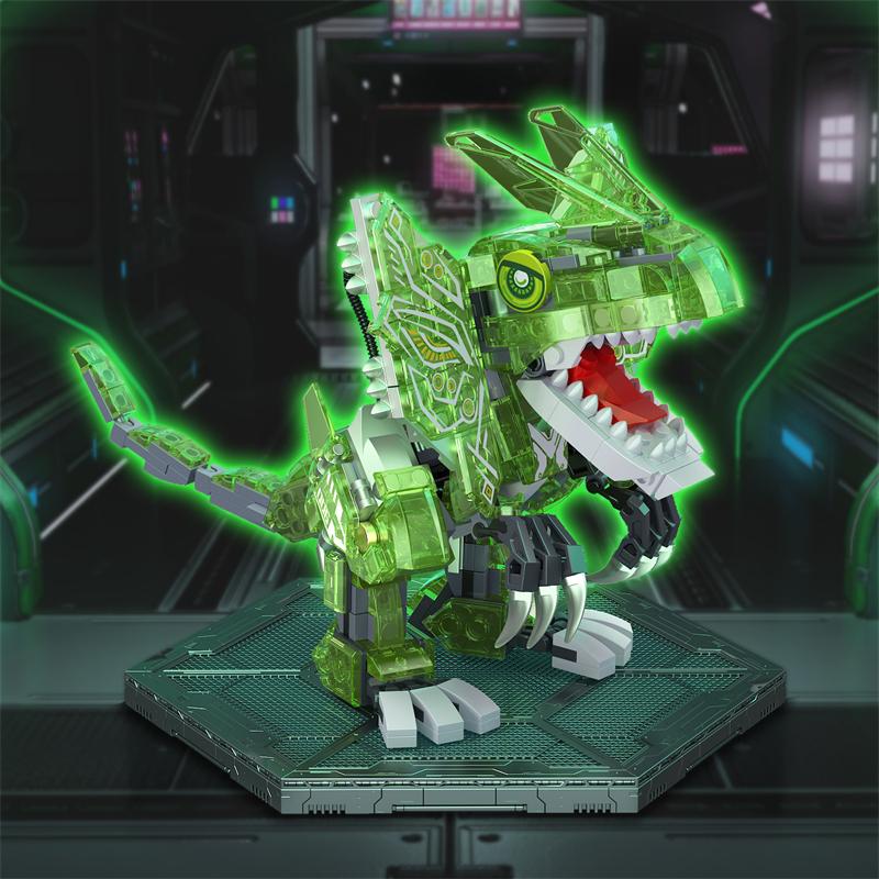 Noctilucent Mechanical Dinosaur Building Blocks Tyrannosaurus Jurassic Park Bricks Kids Toy For Children Gift Boy Present 4101