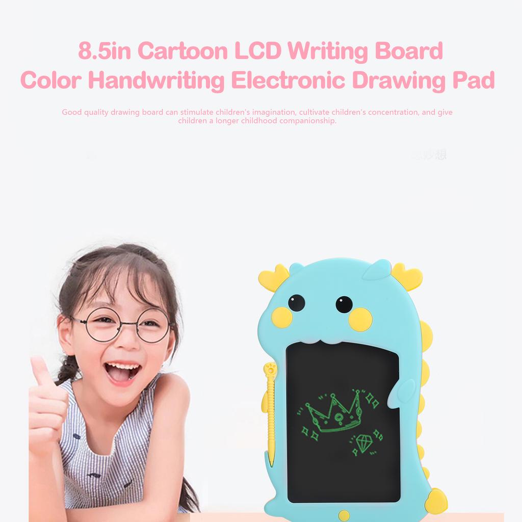 8.5in Cartoon LCD Writing Board Color Handwriting Electronic Drawing Pad for Student Home