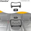 For 18+ JL Jeep Wrangler Console Rear Water Cup Holder Cover Trim Carbon Fiber