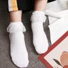 Soft Comfortable Women Ruffle Lace Lolita Princess Socks Frilly Short Socks Ankle Socks