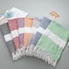 Turkish Tassel Diamond Jacquard Beach Towel - Thickened Polyester-Cotton Blend