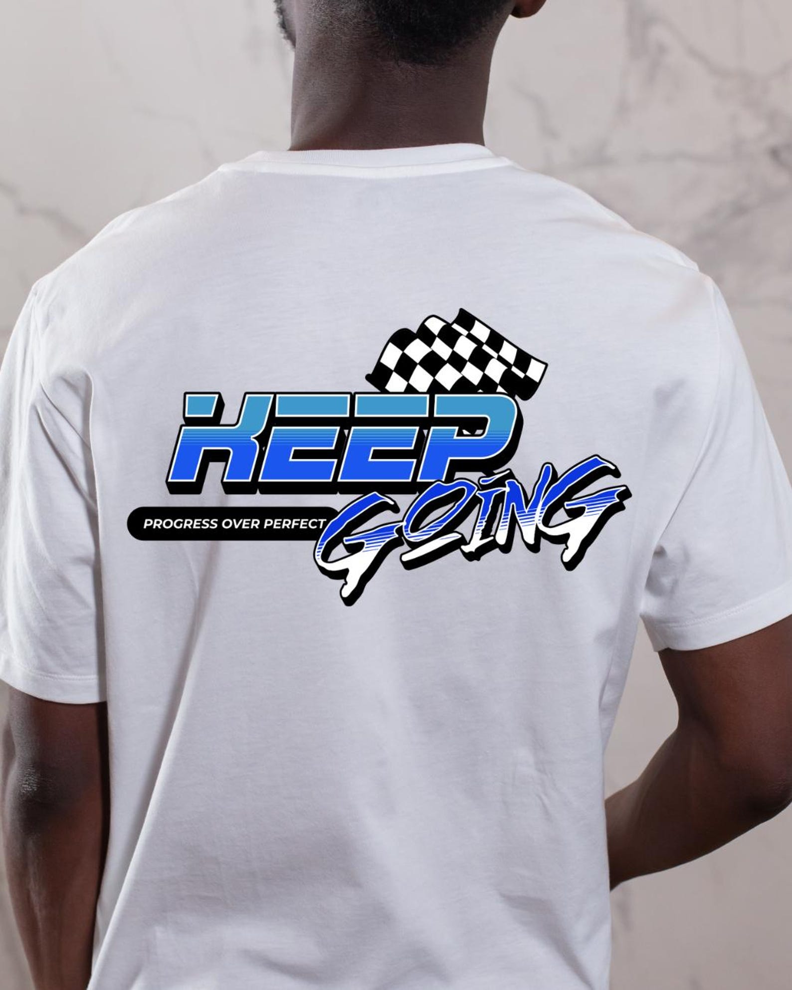 Keep Going Racing Logo T-shirt | Motivational Racing Shirt | Inspirational Graphic tee S