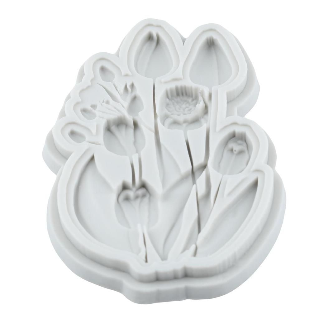 Blumen Silikonformen Tulpenblume Fondantform Kuchen Dekorationswerkzeuge Cupcake Topper Süßigkeiten Schokolade Gumpaste Form