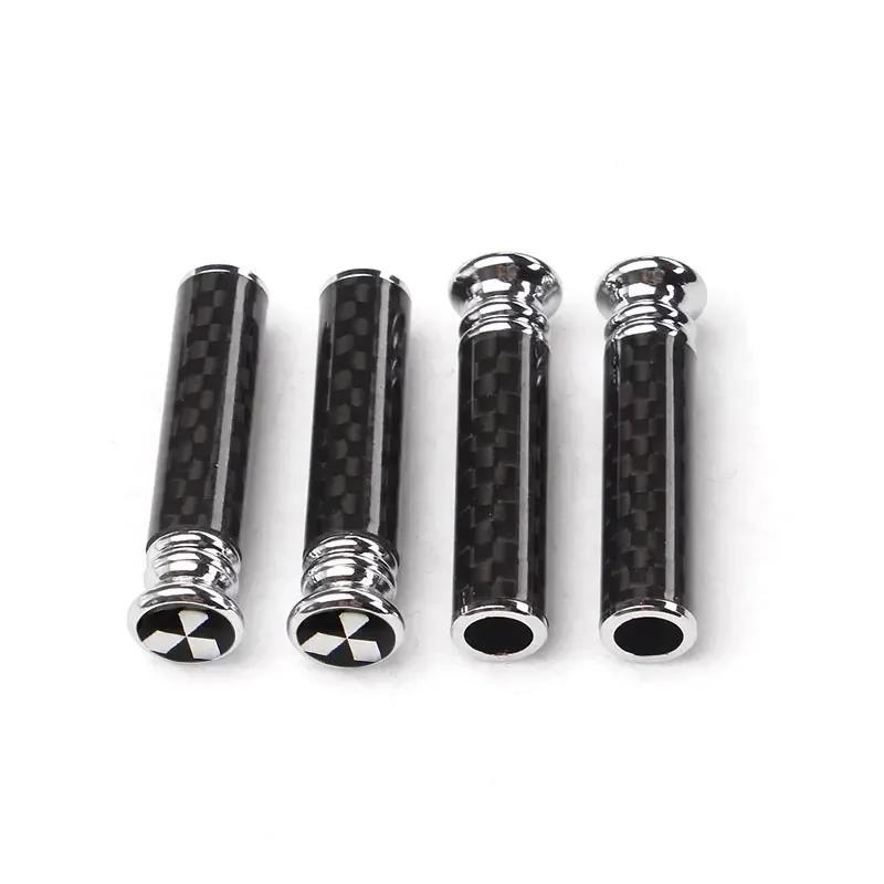 Carbon Fiber Car Door Pin Lock Knob Cover Accessories for Mitsubishi Ralliart Lancer 9 10 ASX L200 Colt Pajero Outlander Eclipse
