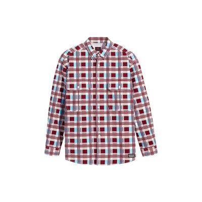Levis Plaid Single-Breasted Lapel Loose Long Sleeve Shirt Men Shirts Multicolor A0953-0000