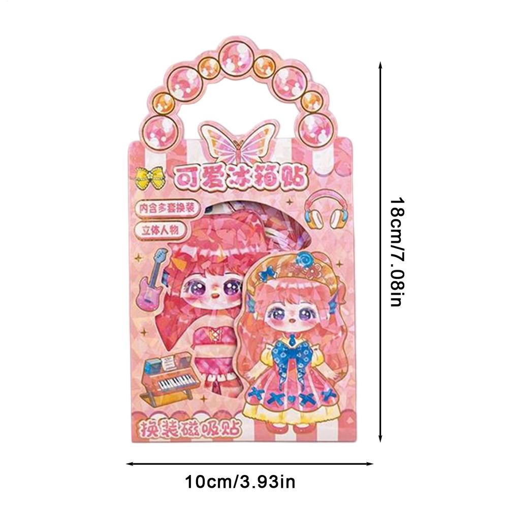 

3D Magnetic Dress Up Doll Toy Set With Stand Reusable Mix & Match Outfits Montessori Travel Toys For Kids Ages 3-6 Birthday Gife