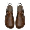 Fashion Business Summer Men Sandals Genuine Leather Mens Casual Shoes Outdoor Men Leather Sandals for Men Beach Shoes Comfy Roman Shoe
