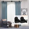 2PCS Curtain Rod Brackets No Drilling Curtain Rod Holders Self Adhesive Curtain Rod Hooks Nail Free Adjustable Curtain Hangers