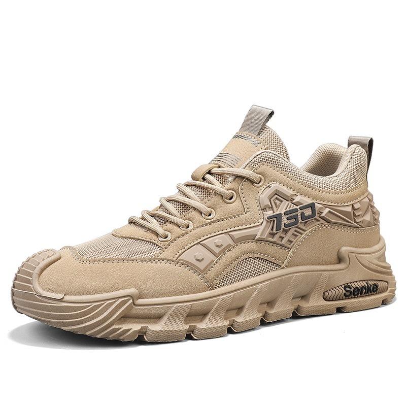 Spring and summer breathable wear-resistant low-top outdoor casual shoes men's low-top mesh retro trend new work men's shoes